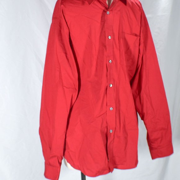 Red Long Sleeve Button Down Shirt Men's Size XL Christmas Formal Holiday… - Picture 2 of 4
